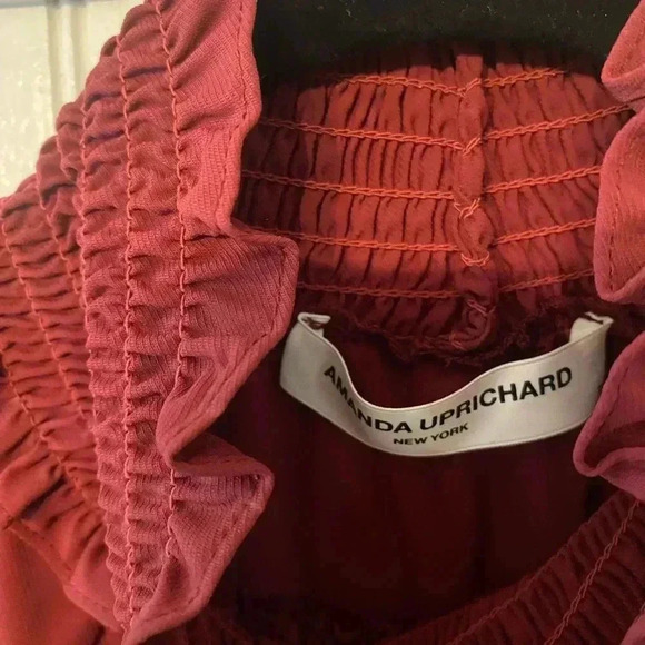 Amanda Uprichard Nadia smocked neck tiered layer blouse - Picture 10 of 10